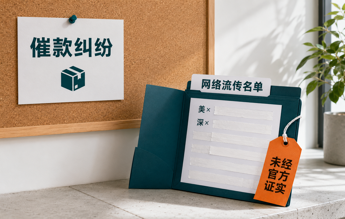 催款函、网传名单与公开记录