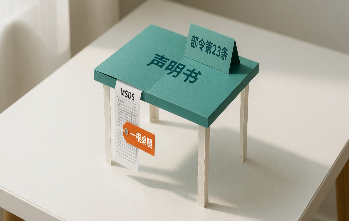 部令先上桌，MSDS 只是一根桌腿