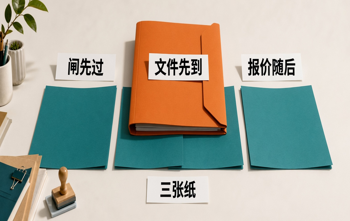 文件先到，闸先过，报价随后