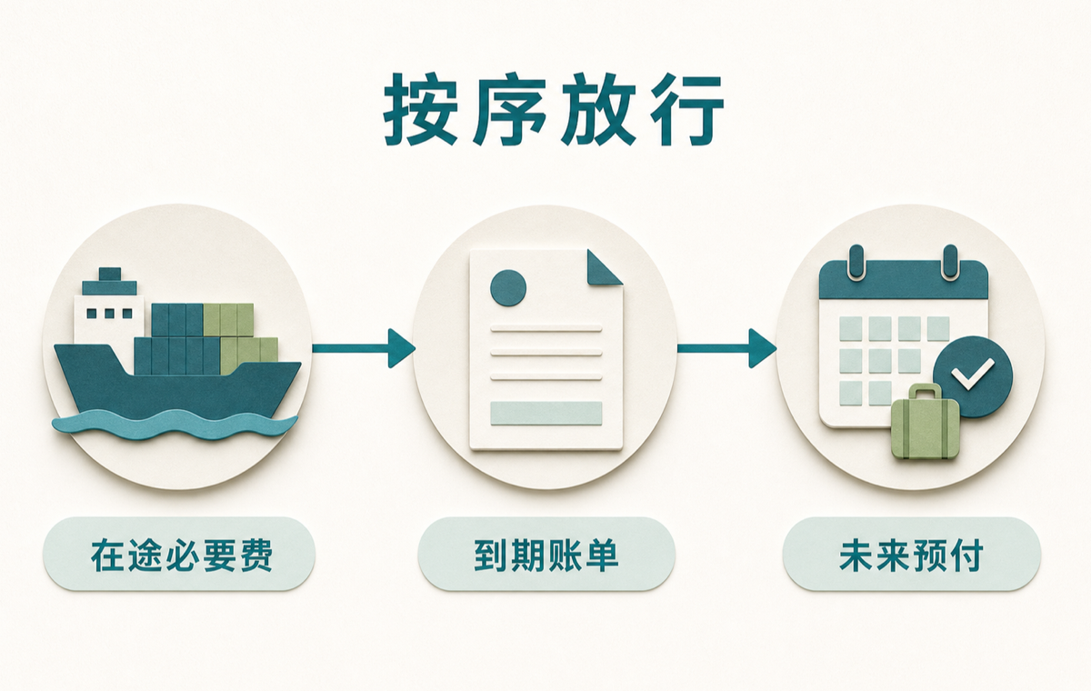 完成核验后，三类款项仍应按业务风险顺序放行。