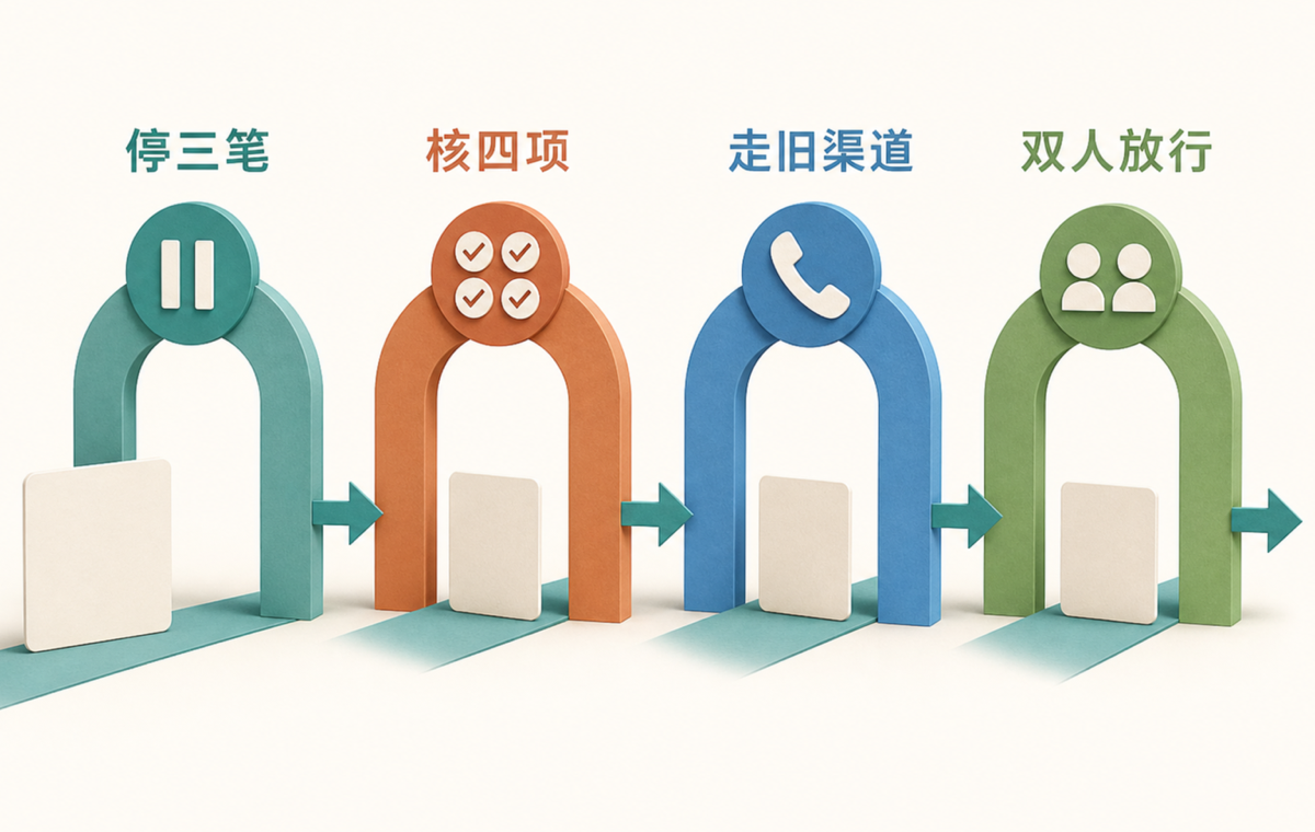 把四步停付卡做成业务与财务共同执行的控制点。